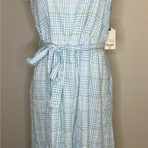 St John’s Bay Dress Cool Plaid Dress Large